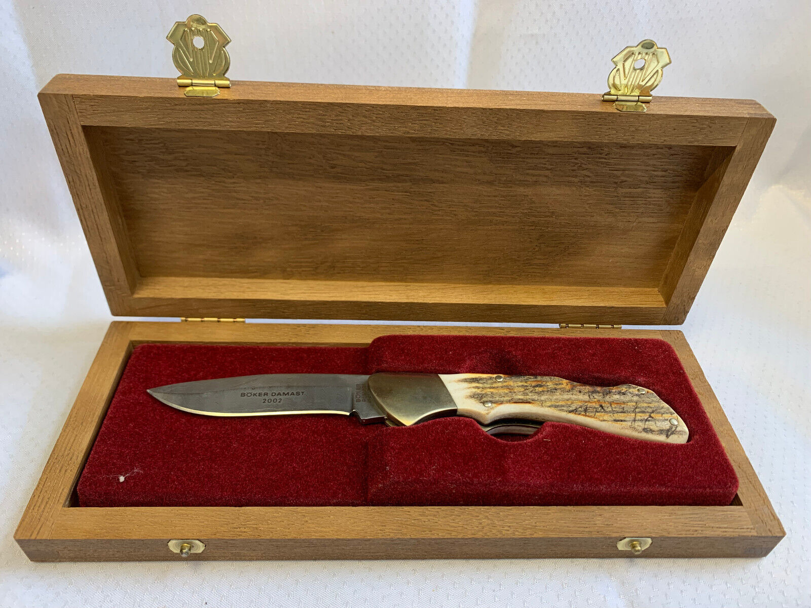 2002 Boker Damast Folding Pocket Knife 300 Lagen Damascus Solingen Germany - $699.95