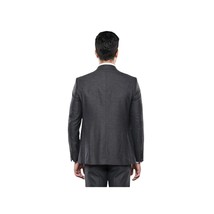 Men 3pc European Vested Suit WESSI J.VALINTIN Extra Slim Fit JV15 Charcoal Gray image 8