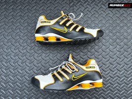 Authenticity Guarantee 
Nike Shox 2009 NZ ID White Black Yellow Running Shoes... - £94.95 GBP