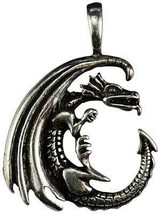Dragon Moon Pewter Celestial Amulet Pendant Jewelry Accessory - $778.80 MXN