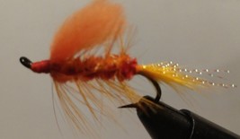 2021, Alaska Salmon Fly, Frank&#39;s Roe Red/Orange, Size 4, Sold per 6, HOT ITEM! - £6.22 GBP