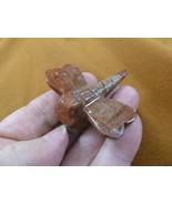 Y-DRAG-302) red DRAGONFLY fly figurine BUG carving SOAPSTONE PERU dragon... - €12,21 EUR