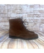 Salvatore Ferragamo Boutique Fur Lined Suede Lace Up Ankle Boots Size 5 ... - £99.16 GBP