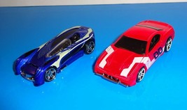 Hot Wheels Lot of 2 Loose Mystery Cars Rapid Transit Red Monoposto Blue - £1.98 GBP