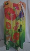 Sushiflower top Floral Butterflies Sleeveless Semi Sheer Sz XL - £15.98 GBP