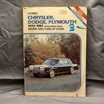 Clymer 1972-1987 Chrysler Dodge Plymouth RWD Tune-up Repair Manual A294 - $18.69