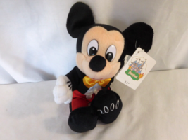 Disney PARK COSTUME MICKEY Mouse 9&quot; With Tags Plush Bean Bag Excellent 2000 - £7.78 GBP