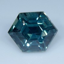 Natural Blue Green Sapphire | Hexagon  Cut  | 5.25x5.00  mm | 0.83 Carat | Sapph - £458.43 GBP