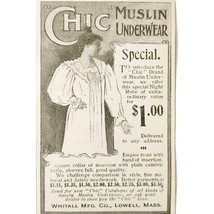 Chic Muslin Underwear Night Robe 1897 Advertisement Victorian Fashion AD... - $368.94 MXN