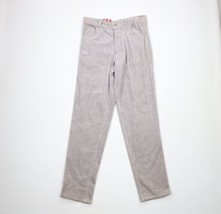 NOS Vintage 90s Streetwear Mens 34x33 Baggy Fit Straight Leg Corduroy Pants Gray - £71.01 GBP