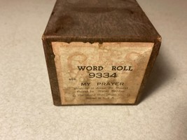 Vtg QRS 9334 My Prayer 1939 Played by Walter Redding Piano Roll - £7.85 GBP