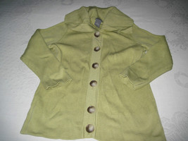 ANN TAYLOR GREEN CARDIGAN SWEATER-S-3/4 SLEEVE-Cotton/Nylon/Spandex-Worn... - $5.89