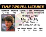 1985 Back To The Future Drivers License Prop Marty McFly Michael J. Fox ⚡⏲ - $2.69