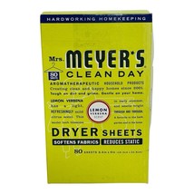 Mrs. Meyer&#39;s Clean Day Dryer Sheets Lemon Verbena 80 Sheets Open Box New - $28.49