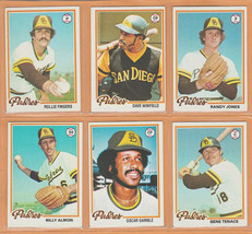 1978 Topps San Diego Padres Team Lot Set Dave Winfield Rollie Fingers O Gamble  - £6.21 GBP