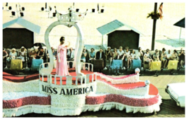 Miss America on the Boardwalk Float Atlantic City, New Jersey Parade Postcard - £10.08 GBP