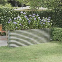  Garden Raised Bed Silver Powder-coated steel Large Durable - $4,056.09 MXN