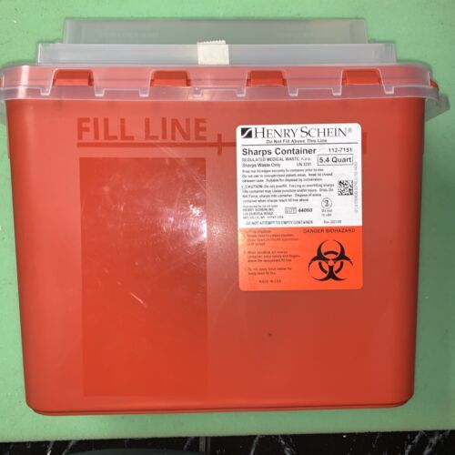 Sharps Container 5 Qt RED Sharpstar In-Room Mailbox/Counterbalance Lid - $6.81