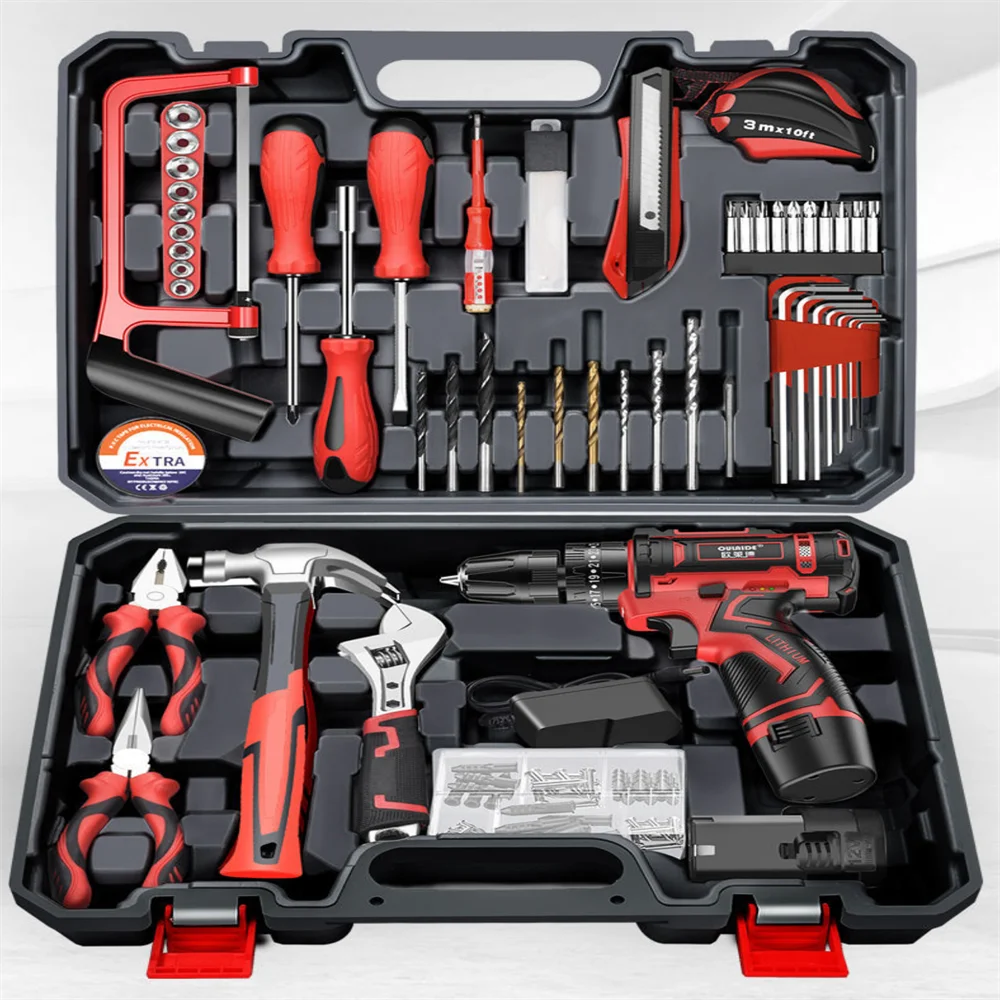House Home New Low Price New 2021 Electric Hand Drill Hardware Toolbox, Electric - £22.37 GBP