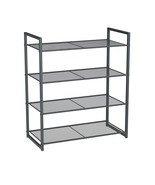 4-Tier Shoe Rack, Stackable Shoe Shelf Storage Organizer For Small Space... - £54.06 GBP