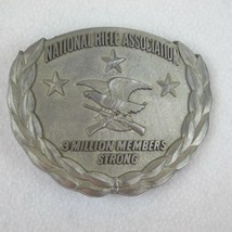 Vintage NRA National Rifle Association Metal Belt Buckle 3 Million Membe... - $19.99