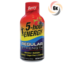 6x Bottles 5 Hour Energy Regular Berry | Sugar Free | 1.93oz | Fast Shipping - £17.29 GBP