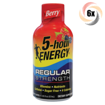 6x Bottles 5 Hour Energy Regular Berry | Sugar Free | 1.93oz | Fast Shipping - £17.31 GBP