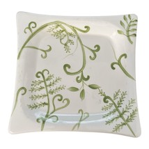 Vintage Bath & Body Works Square Ceramic Dish – Green Leaf Design – Spring 2000 - €9,35 EUR
