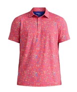 Birdie Bound Golf Polo Shirt Men&#39;s Large Coral Easy Care UV Comfort Stre... - €17,22 EUR