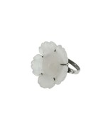 Antique Chinese Carved Rose quartz ring Size 8 - $108.90