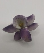 English Bone China Purple Flower Single Clip On Earring Replacement - £3.79 GBP