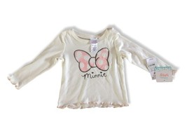Disney Baby Minnie Mouse Long Sleeve Shirt w/ Ruffle Hem 12M - $10.43