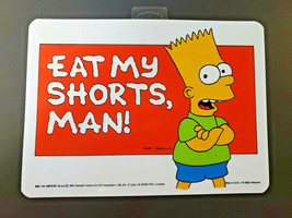 Vintage 1990s The Simpsons &quot;Eat My Shorts&quot; Plastic Sign  11x8 NEW U157 - $16.99