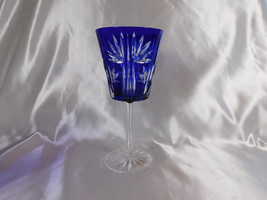 AJKA Blue Cut to Clear Stemware # 23461 23462 - $44.50