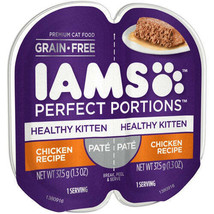IAMS Perfect Portions Grain Free Healthy Paté Kitten Wet Cat Food Chicken 24ea/2 - £51.03 GBP