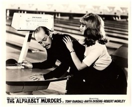 The Alphabet Murders 1965 Grazina Frame Tony Randall in bowling alley 8x... - $9.75