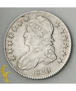 1829 Capped Bust Silver Half Dollar 50c (AU) About Uncirculated Condition - $467.77