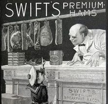 Swifts Premium Hams And Bacon 1900s Victorian Advertisement Meat DWCC11 - £32.22 GBP