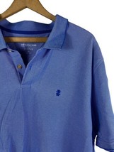Izod Advantage Performance Polo Shirt Size XL Mens Blue Short Sleeve Str... - £29.13 GBP