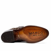 Marco Di Milano Genuine Caiman Belly Skin Cowboy Boot Phoenix Stone Brown image 6
