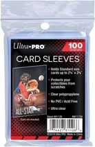 Ultra Pro 100 Pcs Soft Card Sleeves, 2 5/8 x 3 5/8-Inches Pack of 1 - $7.92