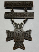 Circa 1897-1898, Rhode Island Militia, Marksman Medal, Rifle, Named, Vintage - £114.60 GBP