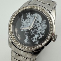 Marc Ecko Analog Quartz Watch E10562G1 Men Silver Steel Skull ~ For Part... - $32.29