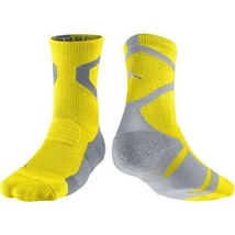 Jordan Mens Jumpan Crew Socks Small Yellow/Grey - £17.40 GBP