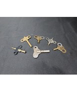 Antique Lot Of 6 Wind Up Clock Key Keys - $29.74
