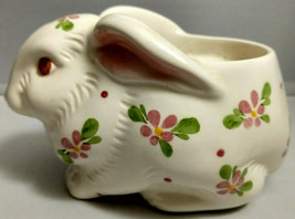 Vintage Avon Floral Bunny Rabbit Planter Handcrafted in Brazil 7" x 4" - £9.19 GBP