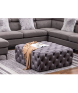 Velvet Upholstered Ottoman Pouffe Box Bedroom Footstool Tufted Blanket Box - £263.97 GBP