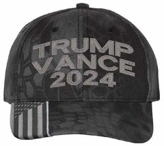 Trump Vance 2024 Embroidered Adjustable Kryptek Typhoon Adjustable Hat MAGA - £19.08 GBP