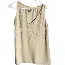 M.S.S.P. Ivory Beaded Sleeveless Blouse – Size Small - $16.83
