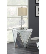 Glamorous Diamond-Inspired Chrome End Table - $950.55 CAD